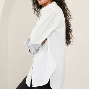 Athleta Midday Relaxed Shirt — White, Medium / M, NWT